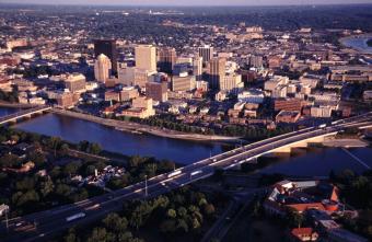 Aerial view of Dayton, Ohio